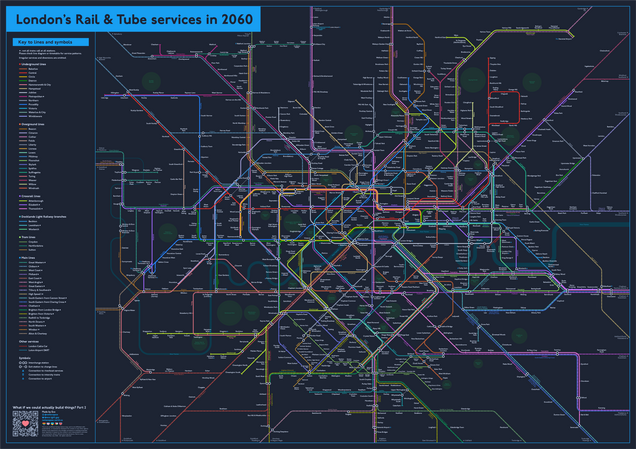Future London rail and tube map